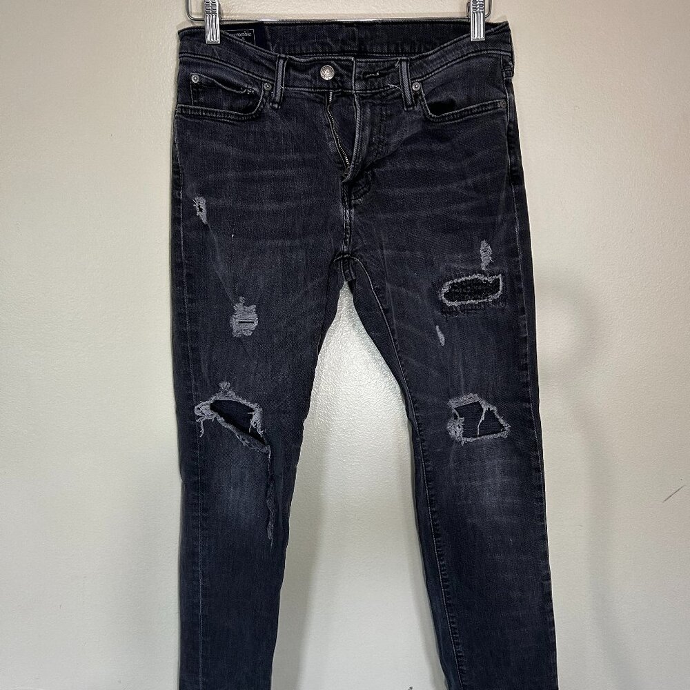 Abercrombie & Fitch Jeans - Rustin athletic skinny - W31 x L30 - Black faded